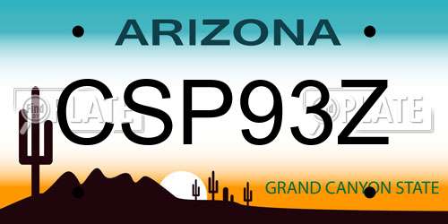 CSP93Z Arizona License Plate