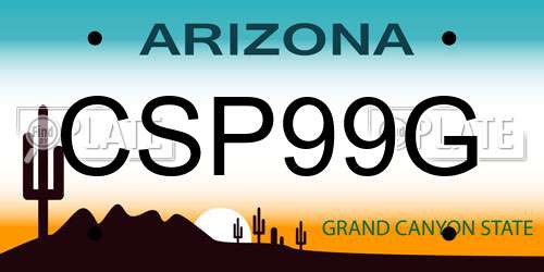 CSP99G Arizona License Plate