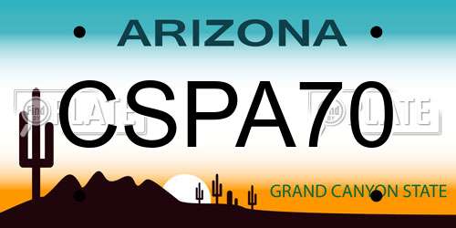 CSPA70 Arizona License Plate