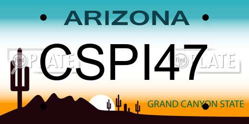 CSPI47 Arizona License Plate