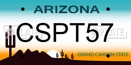 CSPT57 Arizona License Plate