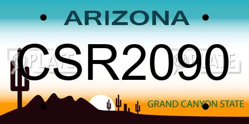 CSR2090 Arizona License Plate