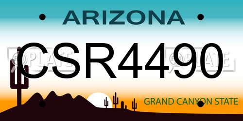CSR4490 Arizona License Plate