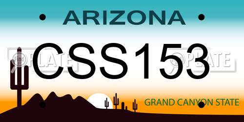 CSS153 Arizona License Plate