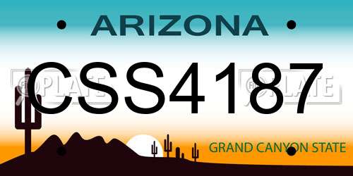 CSS4187 Arizona License Plate