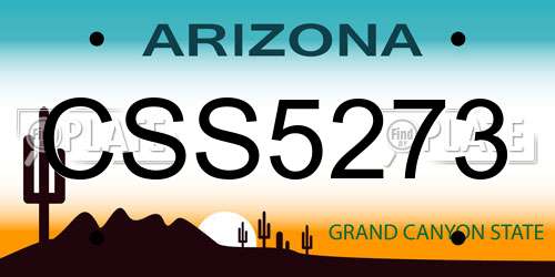 CSS5273 Arizona License Plate