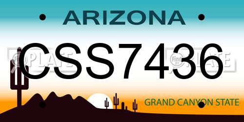 CSS7436 Arizona License Plate