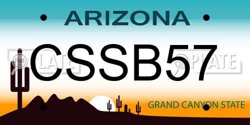 CSSB57 Arizona License Plate