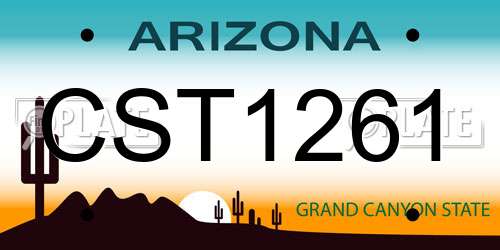 CST1261 Arizona License Plate