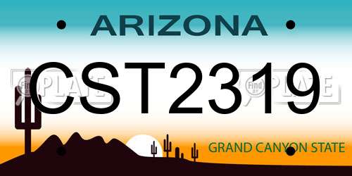 CST2319 Arizona License Plate