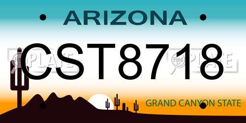 CST8718 Arizona License Plate