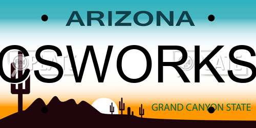 CSWORKS Arizona License Plate