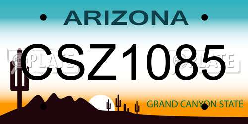 CSZ1085 Arizona License Plate