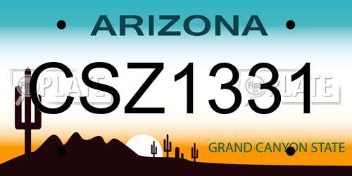 CSZ1331 Arizona License Plate