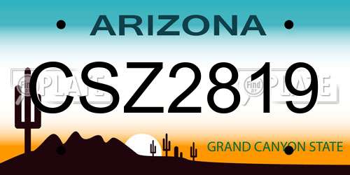 CSZ2819 Arizona License Plate