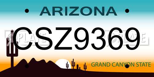CSZ9369 Arizona License Plate
