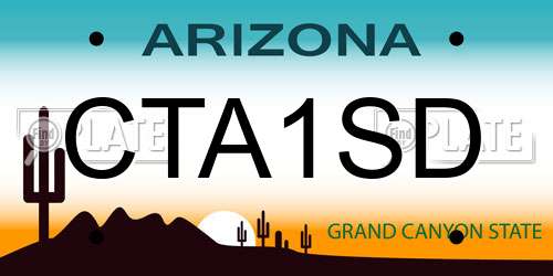 CTA1SD Arizona License Plate