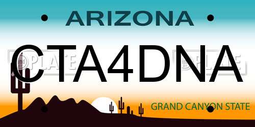 CTA4DNA Arizona License Plate