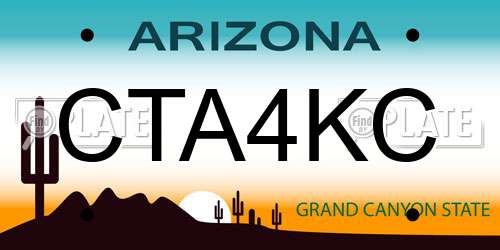 CTA4KC Arizona License Plate