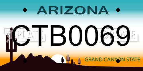 CTB0069 Arizona License Plate