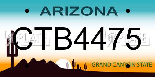 CTB4475 Arizona License Plate