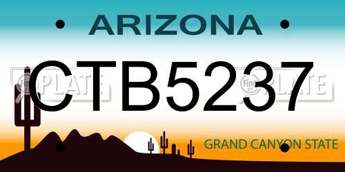CTB5237 Arizona License Plate
