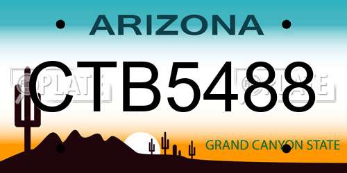 CTB5488 Arizona License Plate