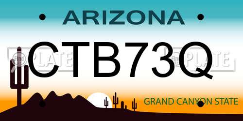 CTB73Q Arizona License Plate