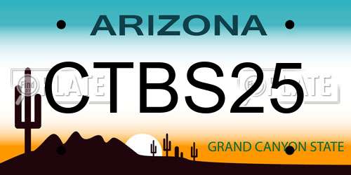 CTBS25 Arizona License Plate
