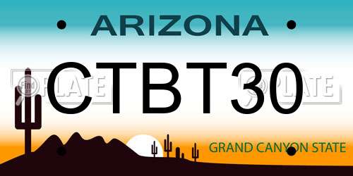 CTBT30 Arizona License Plate