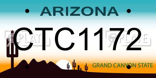 CTC1172 Arizona License Plate