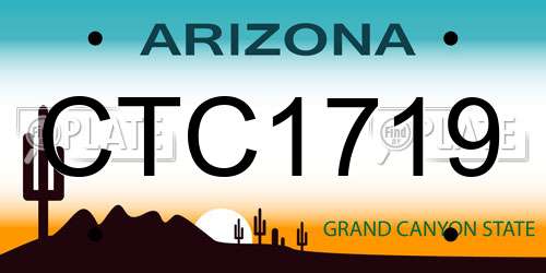 CTC1719 Arizona License Plate