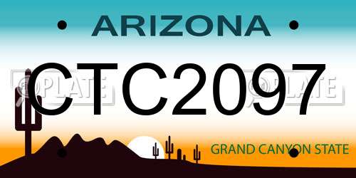 CTC2097 Arizona License Plate