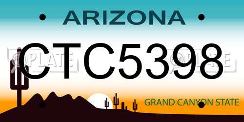 CTC5398 Arizona License Plate