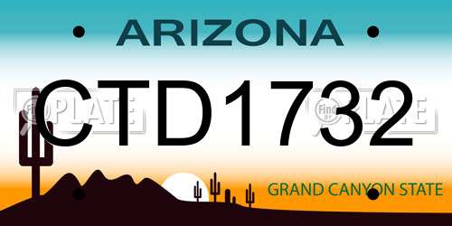 CTD1732 Arizona License Plate