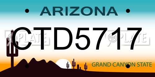 CTD5717 Arizona License Plate