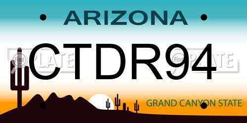CTDR94 Arizona License Plate