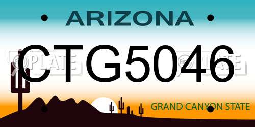 CTG5046 Arizona License Plate