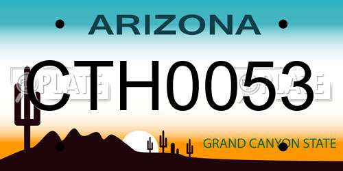 CTH0053 Arizona License Plate