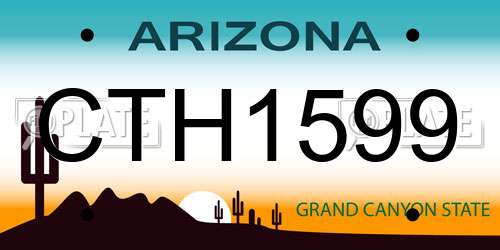 CTH1599 Arizona License Plate