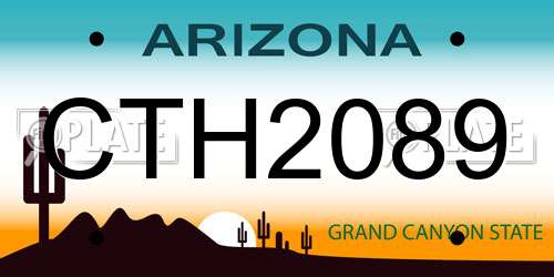 CTH2089 Arizona License Plate