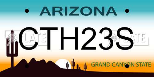 CTH23S Arizona License Plate