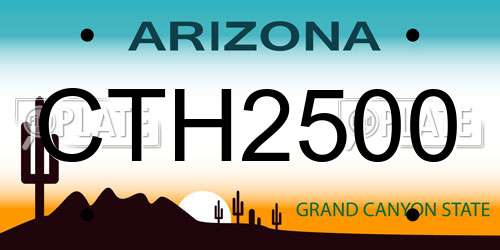 CTH2500 Arizona License Plate