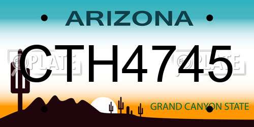 CTH4745 Arizona License Plate