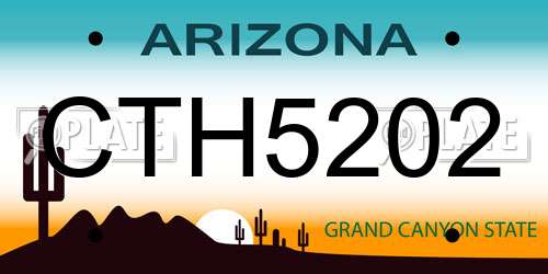 CTH5202 Arizona License Plate