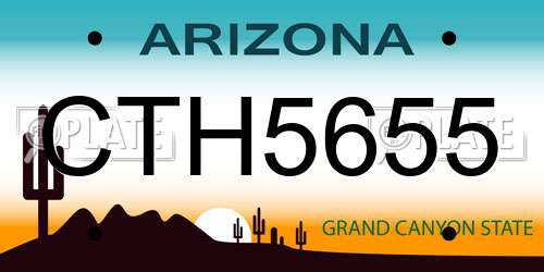CTH5655 Arizona License Plate