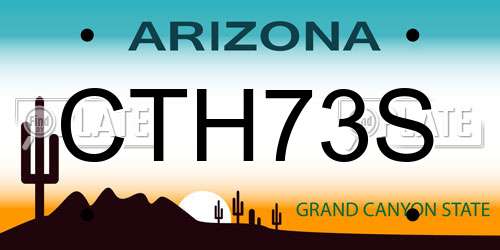 CTH73S Arizona License Plate
