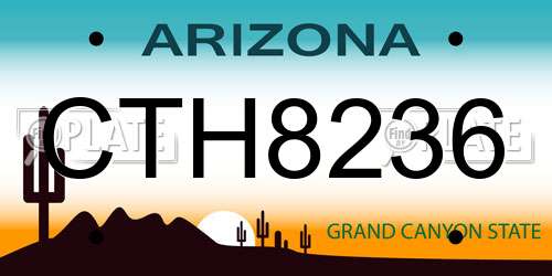 CTH8236 Arizona License Plate