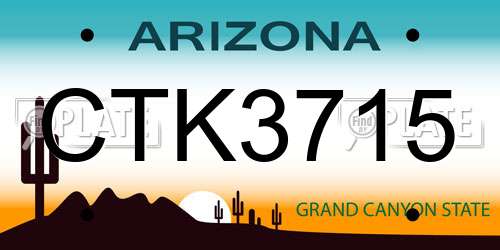 CTK3715 Arizona License Plate