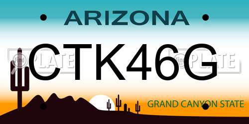 CTK46G Arizona License Plate